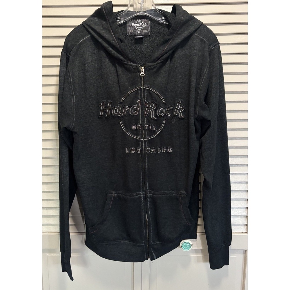 Hard Rock‎ Hotel Hoodie Sweatshirt Size M Long Sleeve Logo Pockets